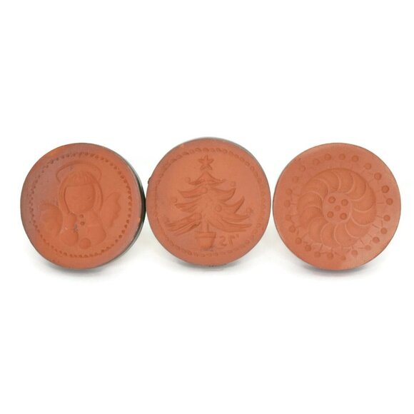 4 Vintage Rycraft Cookie Stamps and Recipe Booklet Christmas Tree Angel - Picture 3 of 7